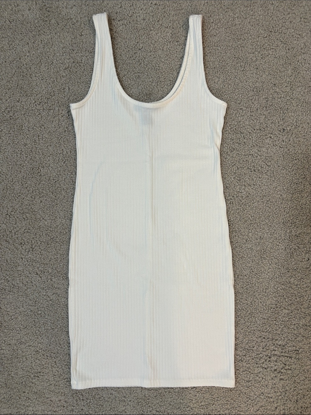 Forever 21 White Ribbed Tank Midi Slip Dress